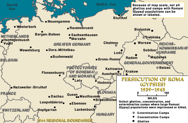 locations of concentration camps. Due to map locations of